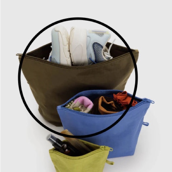 NWOT Baggu Large Go Pouch - Seaweed (Tide Pool) - Picture 3 of 5